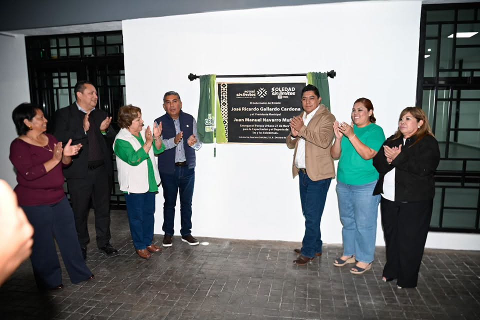 RICARDO GALLARDO Y JUAN MANUEL NAVARRO CUMPLEN UN ANHELO SOCIAL: INAUGURAN NUEVO PARQUE «21 DE MARZO»