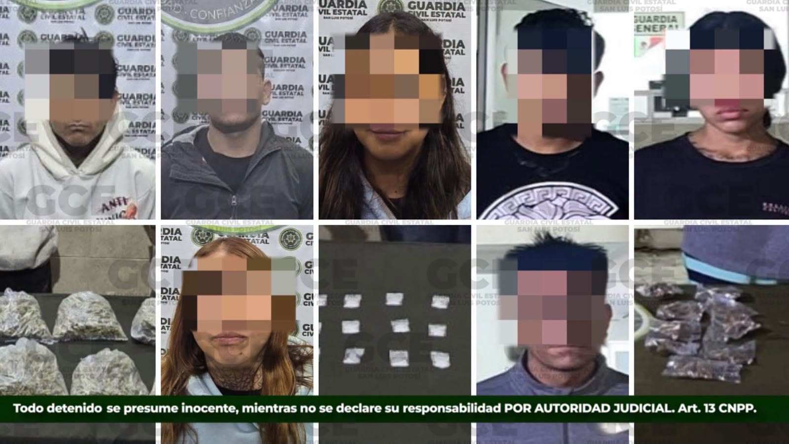 CON OPERATIVOS DE LA GUARDIA CIVIL ESTATAL SE DETIENEN A SIETE PERSONAS