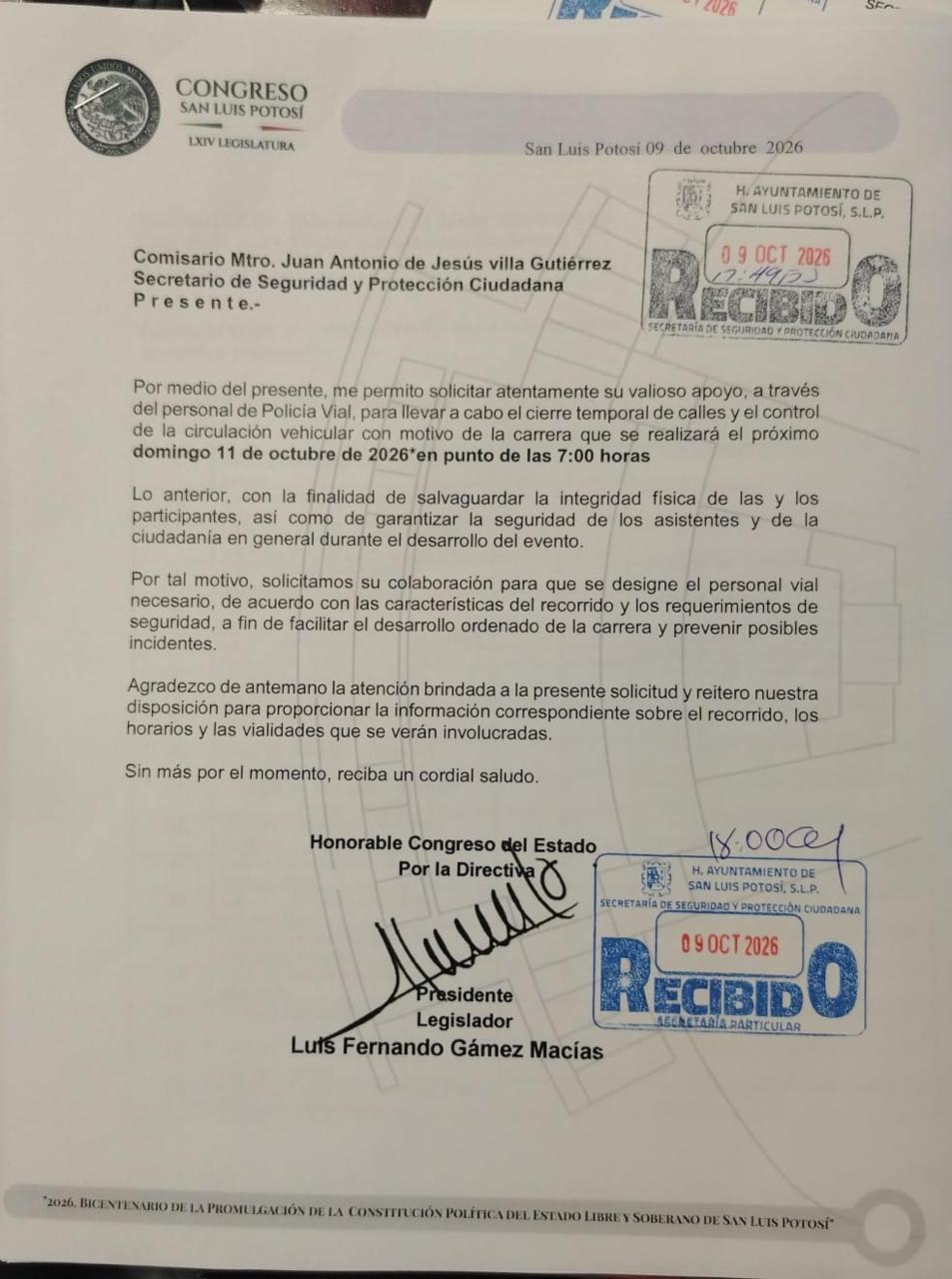 Imposible organizar un operativo vial de un día para otro: SSPC de la Capital